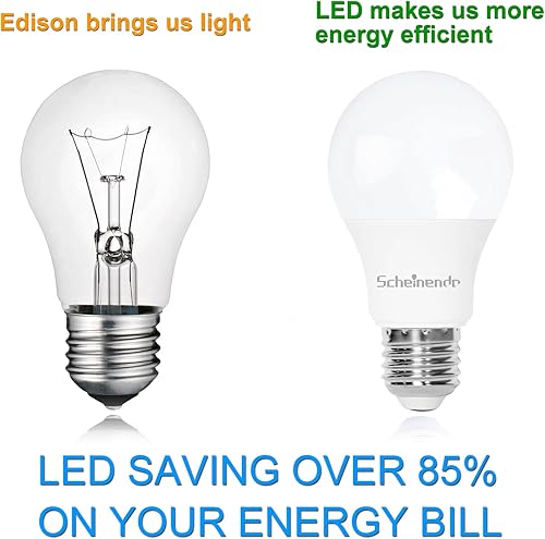 Miniatura 3 de Scheinenda Paquete de 4 bombillas de 3 vías, equivalente a 30 70 100 W, bombillas LED estándar A19 E26 base media, blanco cálido 3000K,