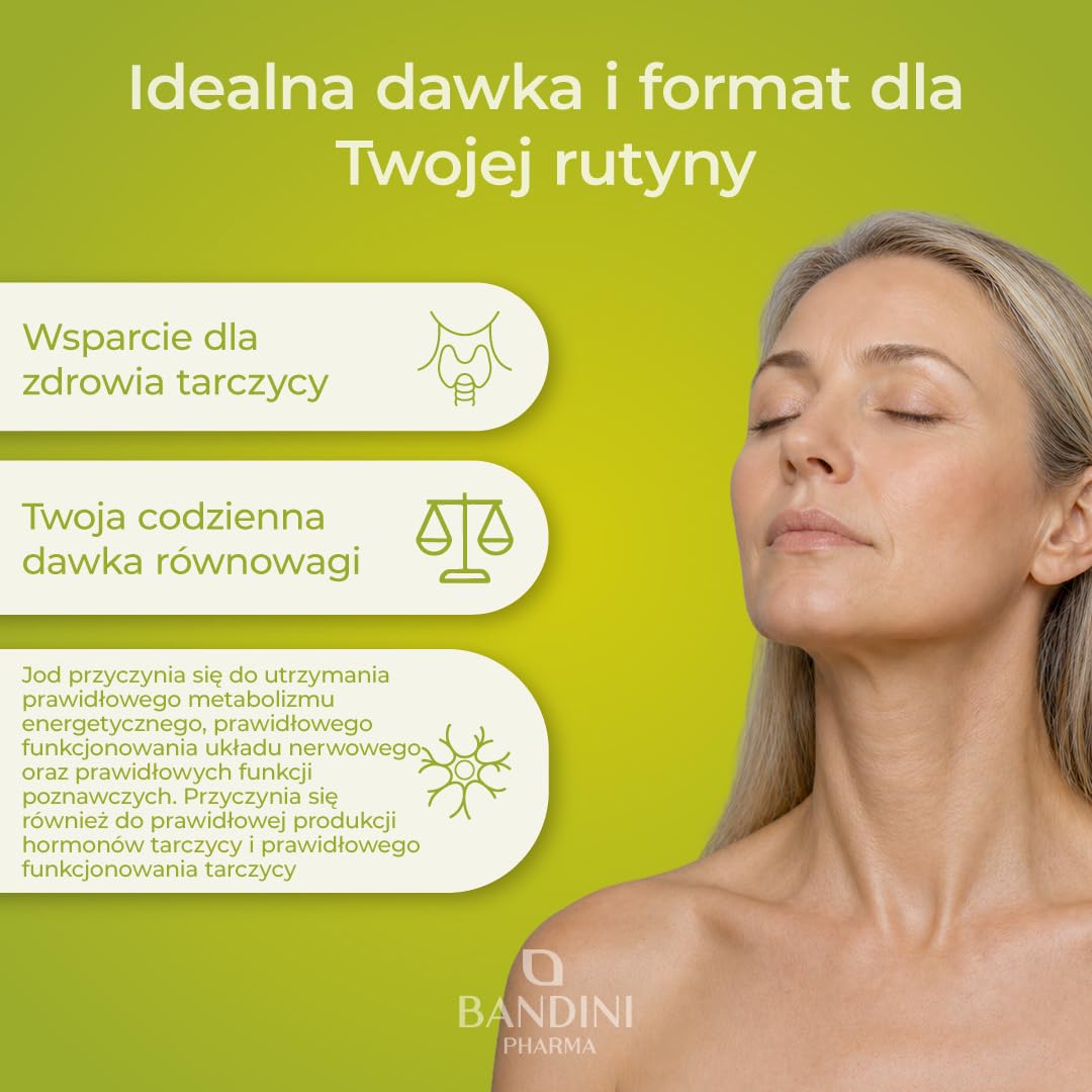 Bandini® JODEK POTASU - Bardzo czysty jod dużej dawce - 150 mcg (NA TABLETKĘ) - 120 Mikrotabletek - Suplement diety z jodem KI, w dużych dawkach, 100% wegański, GMP, bezglutenowy, bez laktozy, bez GMO