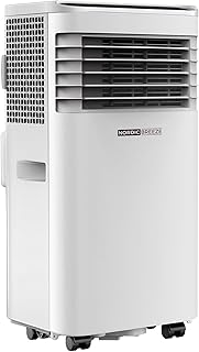 Nordic Breeze 5-in-1 Portable Air Conditioner 9,000 BTU: Cooling, Heating, Purifying, Dehumidifying | 24-Hr Timer, Remote, Includes Window Venting Kit | For Rooms up to 450 sq ft (41.8 m²) | White