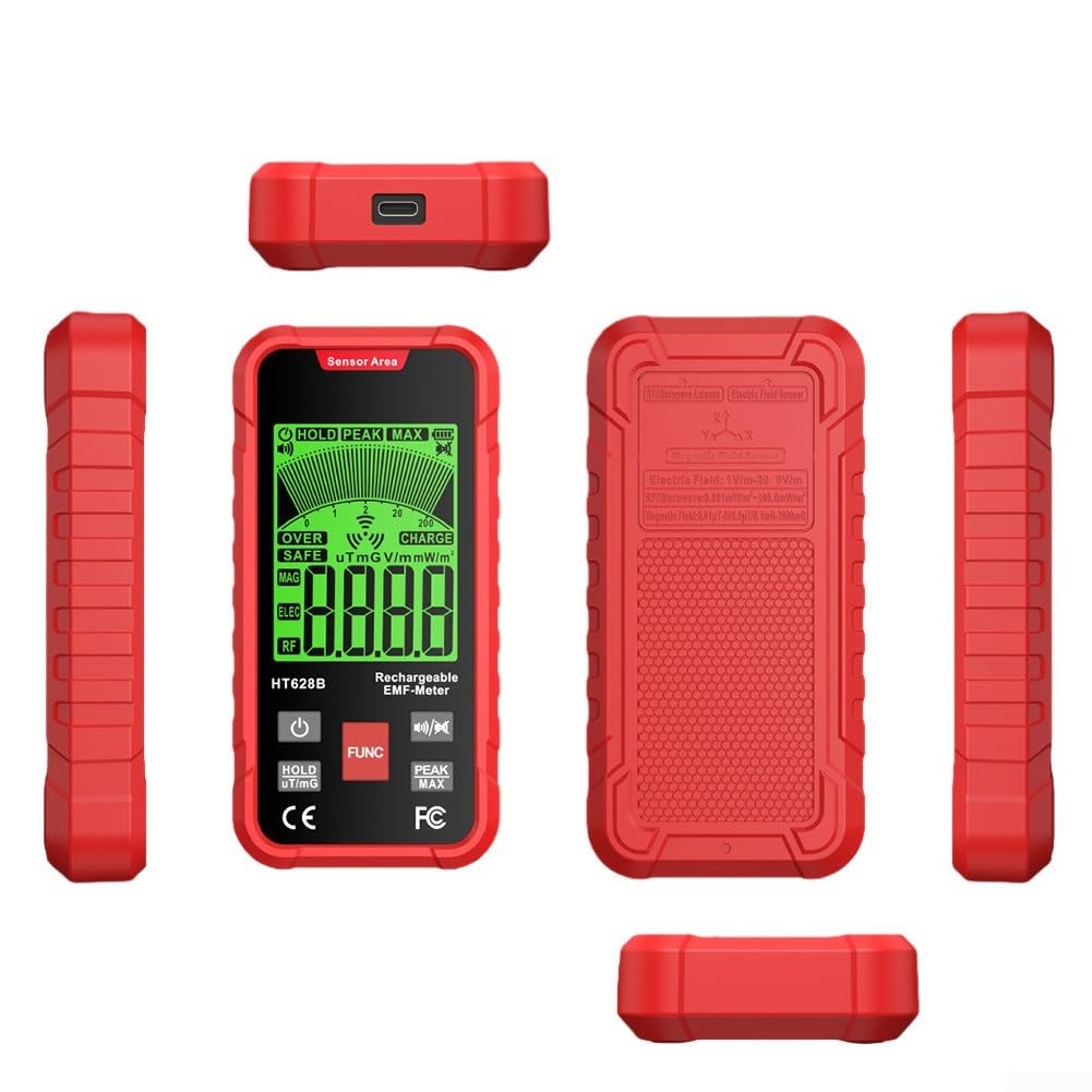 3-in-1 EMF Messgerät Elektromagnetische Strahlung Detektor(HT628A)