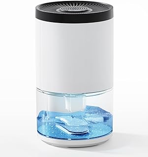 除湿機 除湿器 小型 強力除湿 大容量1000ML 湿気取り ペルチェ式 じょしつき コンパクト 狭所に向け 7色ライト付き ワンタッチ操作 静音運転 省エネ 消臭 湿気&梅雨対策 結露防止 カビ防止 部屋干し 満水自動停止機能 スピード乾燥 軽量 持運び便利 卓上/クローゼット/洗面台/リビング/寝室/オフィス 除湿 日本語説明書付 (ホワイト)
