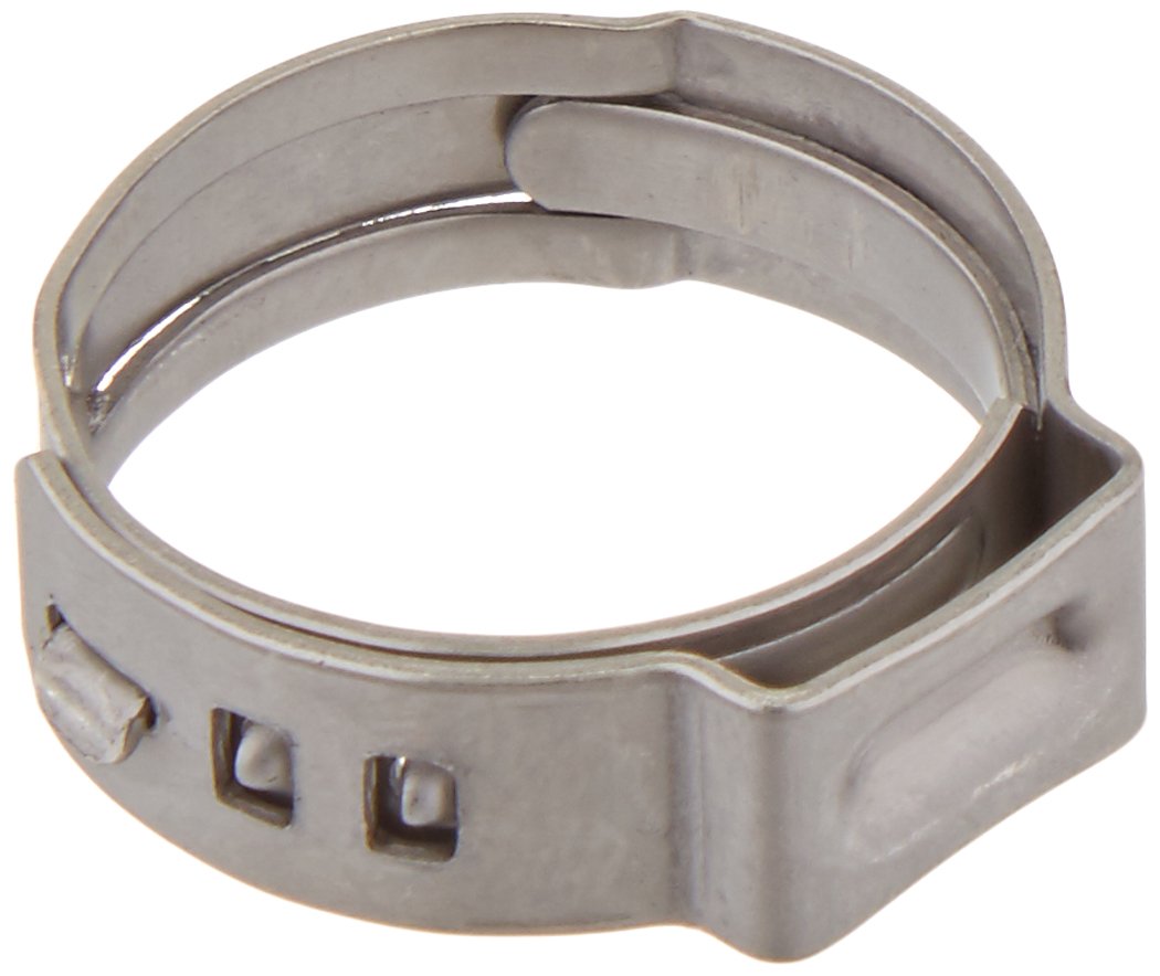 Oetiker 16700020 Stepless Ear Clamp, One Ear, 7 mm Band Width, Clamp ID Range 15.3 mm (Closed) - 18.5 mm (Open) (Pack of 25)