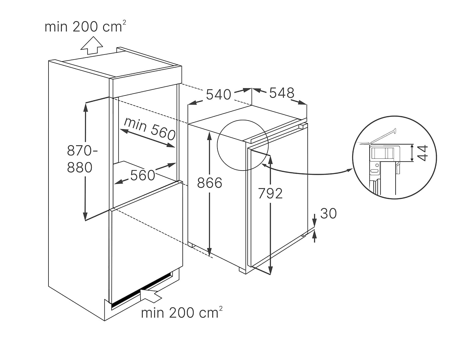 Küppersbusch FK 2545.0i K-Series.5 Einbaukühlschrank mit Gefrierfach