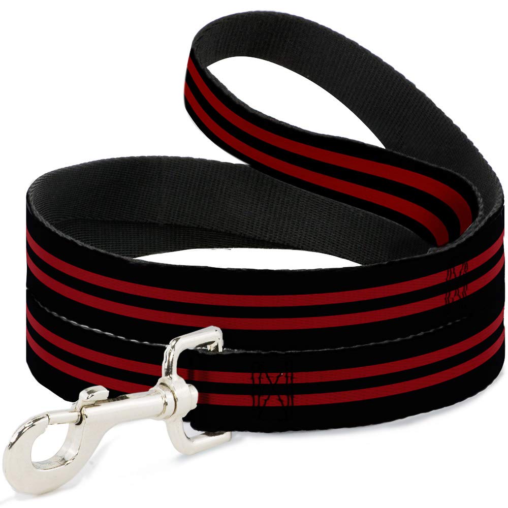 Laisse pour animal domestique Buckle-Down à rayures noires et rouges