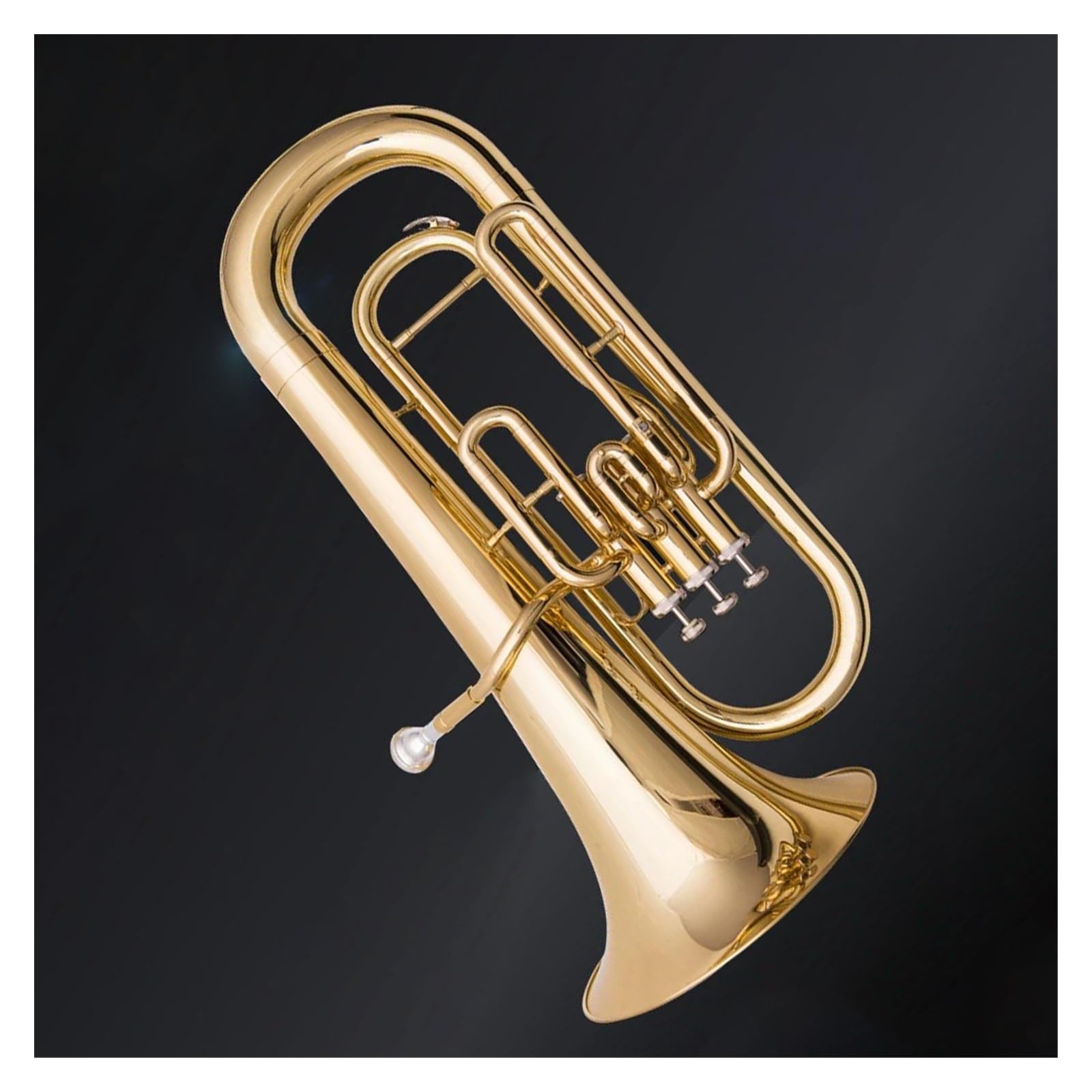 Professionelles, Vergoldetes B-B-Euphonium-Horninstrument Mit 3 Tasten Und Zubehör Aus Messing Euphonium für Anfänger