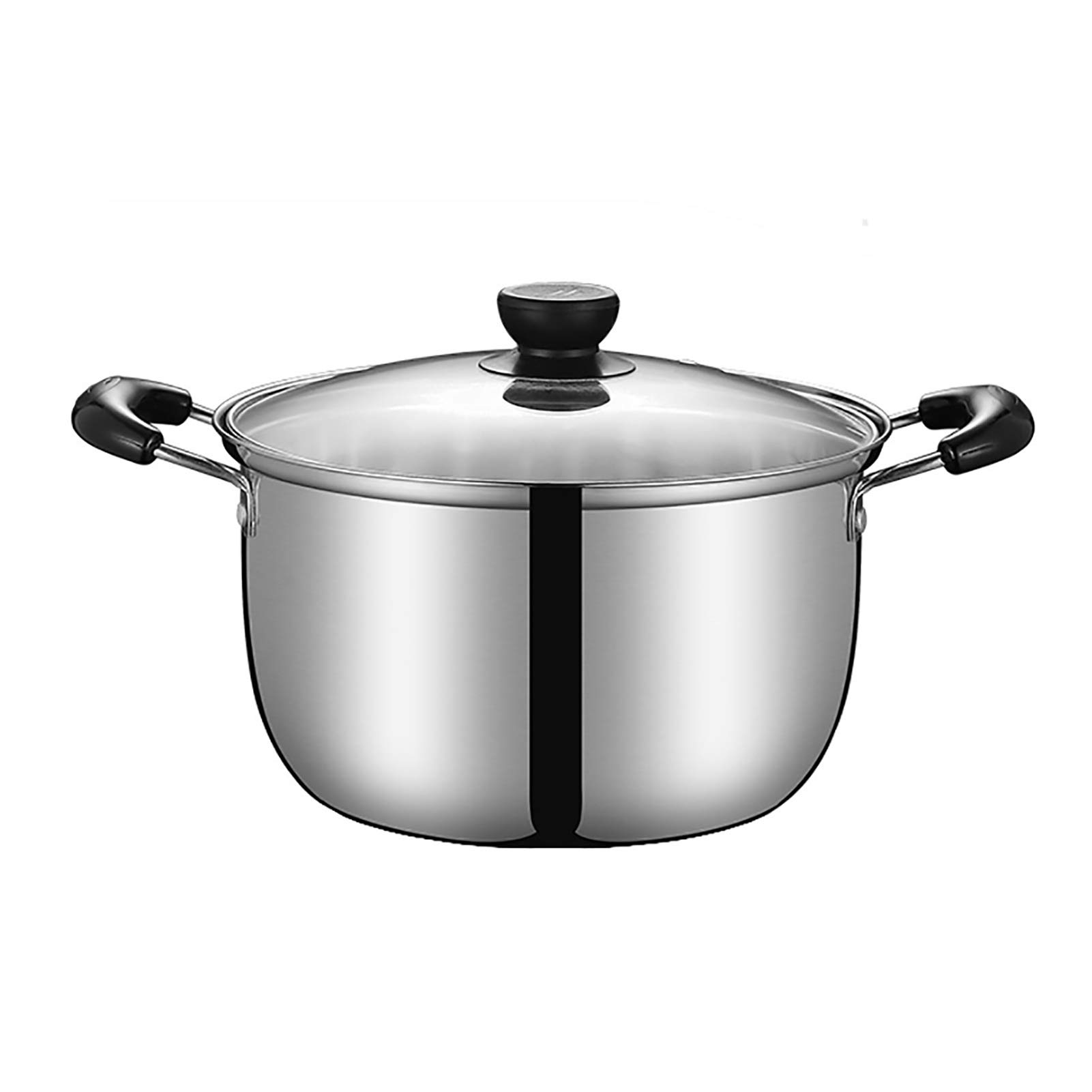 MYUYEE Stainless Steel Stockpot,Large Stock Pot Stockpot,304 Stainless Steel Soup Pot,Thicken The Bottom Of The Pot,Evenly Heated,Suitable For All Stove Tops,20Cm (Onecolor-24Cm*15Cm)