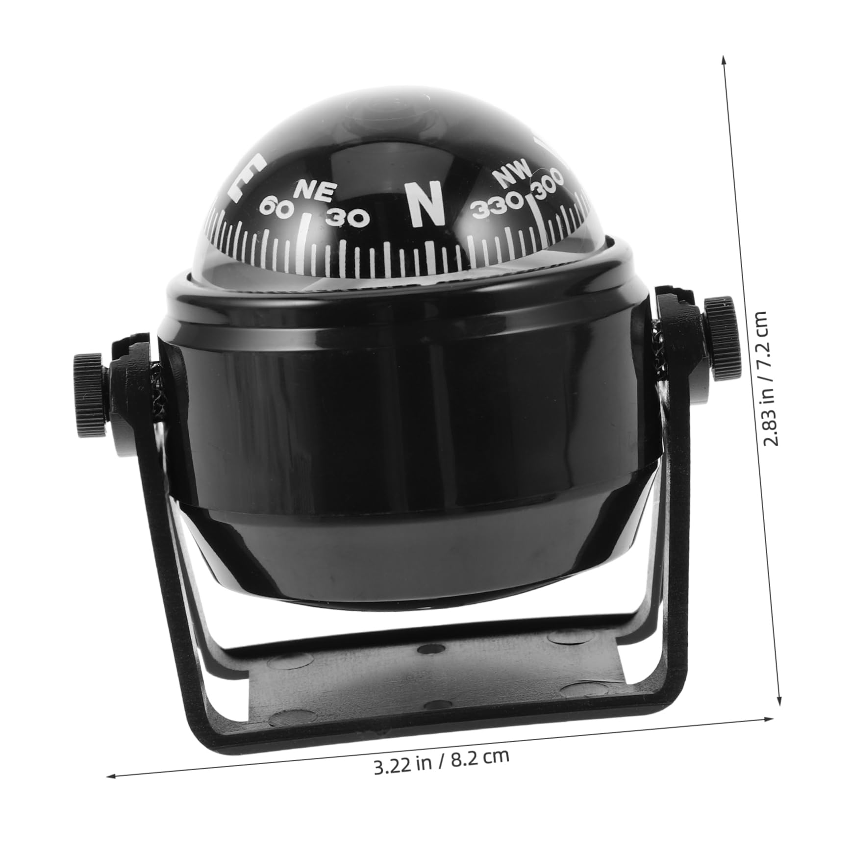 Abaodam Adjustable Compass Ball for Cars and Boats Multifunctional Dashboard Decoration Compact Accurate Navigation for Vehicles Watercraft and Off