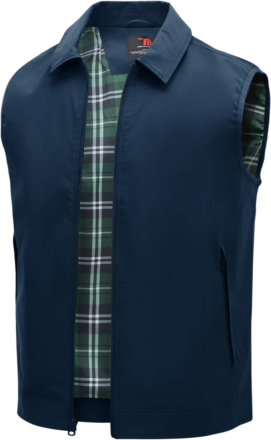 TBMPOY Men's Vest Casual Lightweight Thin Utility 3 Zip Pockets Stylish Sleeveless Jackets Summer Fall Golf Travel Business