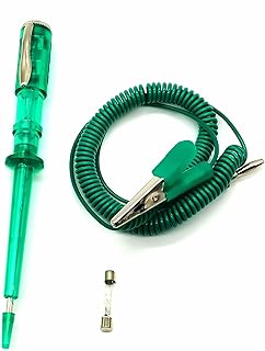 Automotive Circuit Tester, 6-24V Test Light with Extended Spring Test Leads & Sharp Piercing Probe, Electrical Tester, Circuit Breaker Detector, Automotive Fuse Tester for Various Vehicles