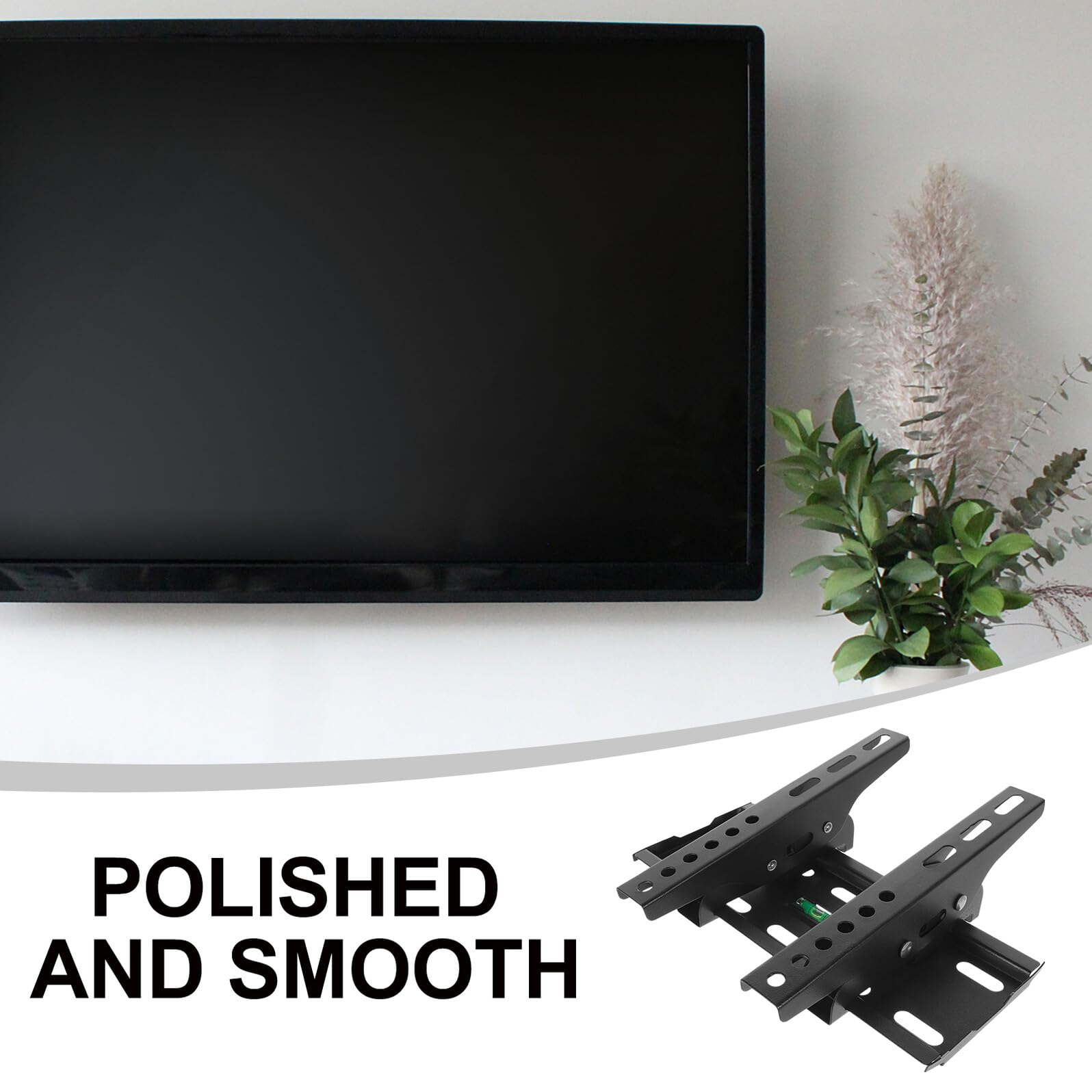 Toddmomy Supporto Tv da Parete e Risparmio Spazio Angolo di Visione Regolabile 15-42 Pollici in Ferro Nero Foro 200x200mm per Soggiorno