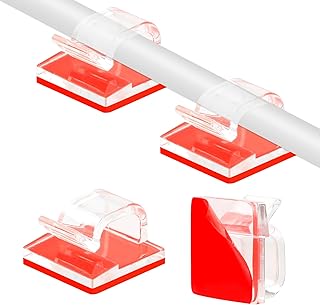 50 PCS Cable Clips, Cable Management, Cord Organizer, Cable Organizer, Cable Management Under Desk, Desk Cable Management, Wire Management Self Adhesive Hooks Wire Holder for Office Home, Transparent