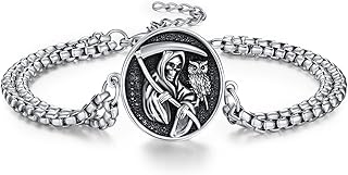 Santa Muerte Bracelet 925 Sterling Silver Grim Reaper...