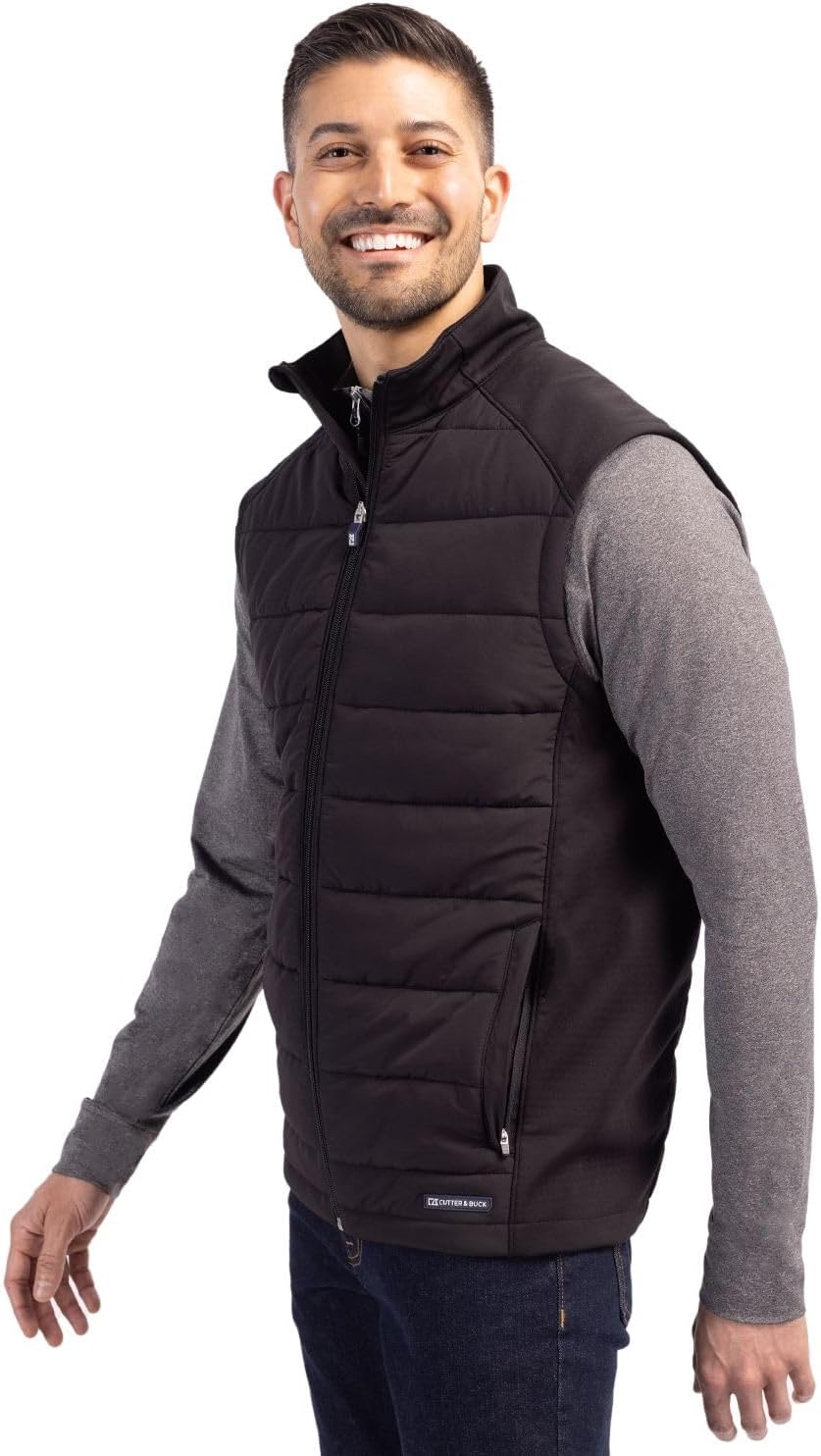 Cutter & Buck mens Evoke Hybrid Eco Softshell Recycled Mens Full Zip Vest - Image 5