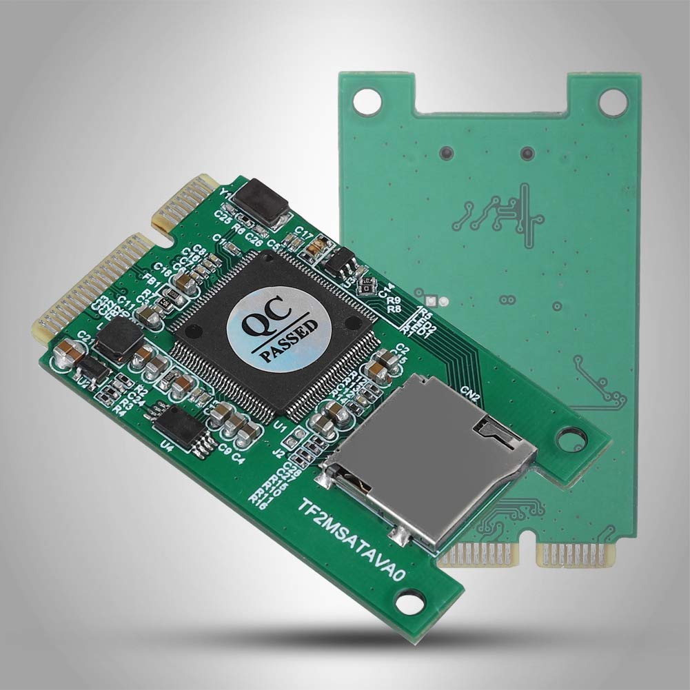 Mini PCIE MSATA SSD Adapter Converter for & Supports Up to 32GB TF Cards Suitable for Laptop&Embedded Computer Green 51MM*31MM