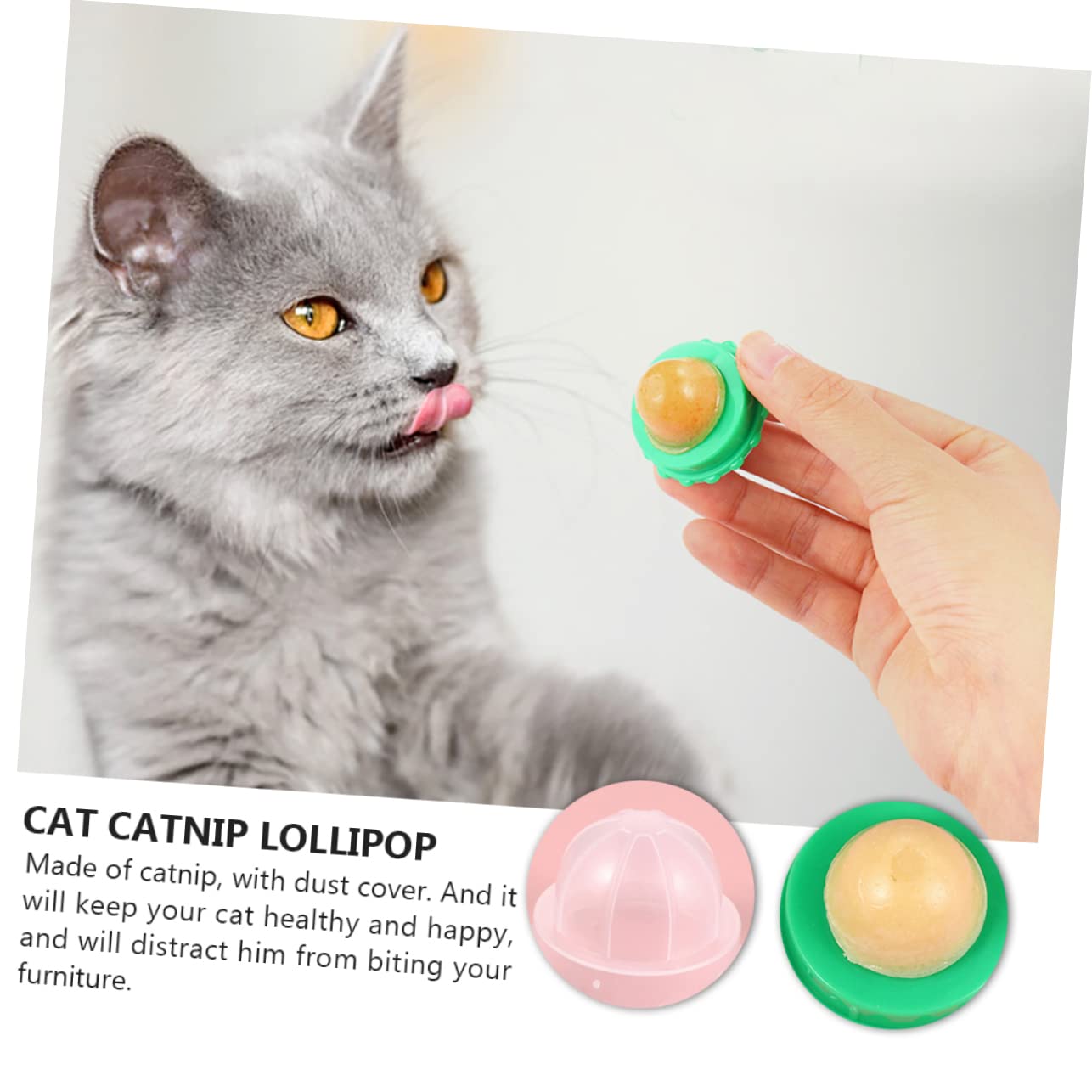 Milisten Pcs Bonbons pour Chat Lécher Lécher Amusant Collation pour Chat Collation À Lécher pour Boule d'herbe À Boule De ation pour Animaux Promoteur De Digestion De