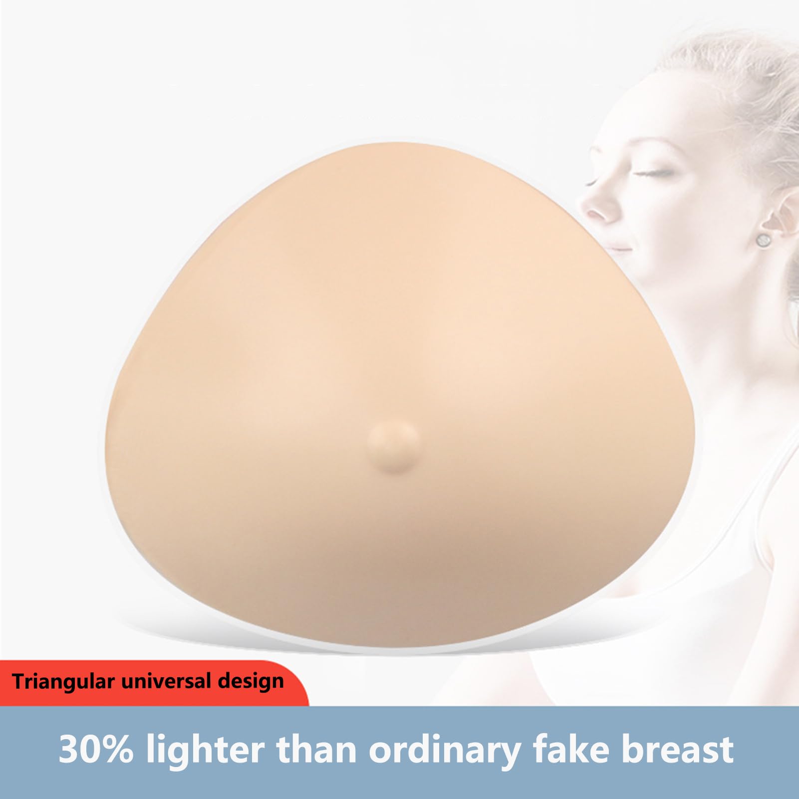 Coppette Assorbilatte Triangolari In Silicone Leggere - Push-up Enhancer Universale