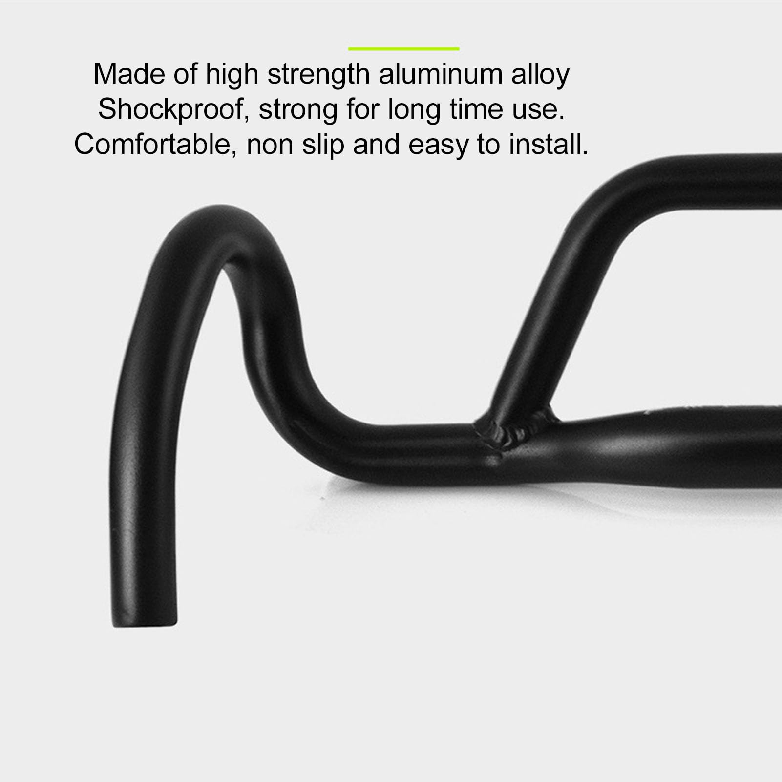 Bewinner Manubrio per Bici da Turismo Gravel, Comoda Lega di Alluminio con Design Antiscivolo, Facile Installazione per il Ciclismo a Lunga Distanza (31,8 * 440 mm)
