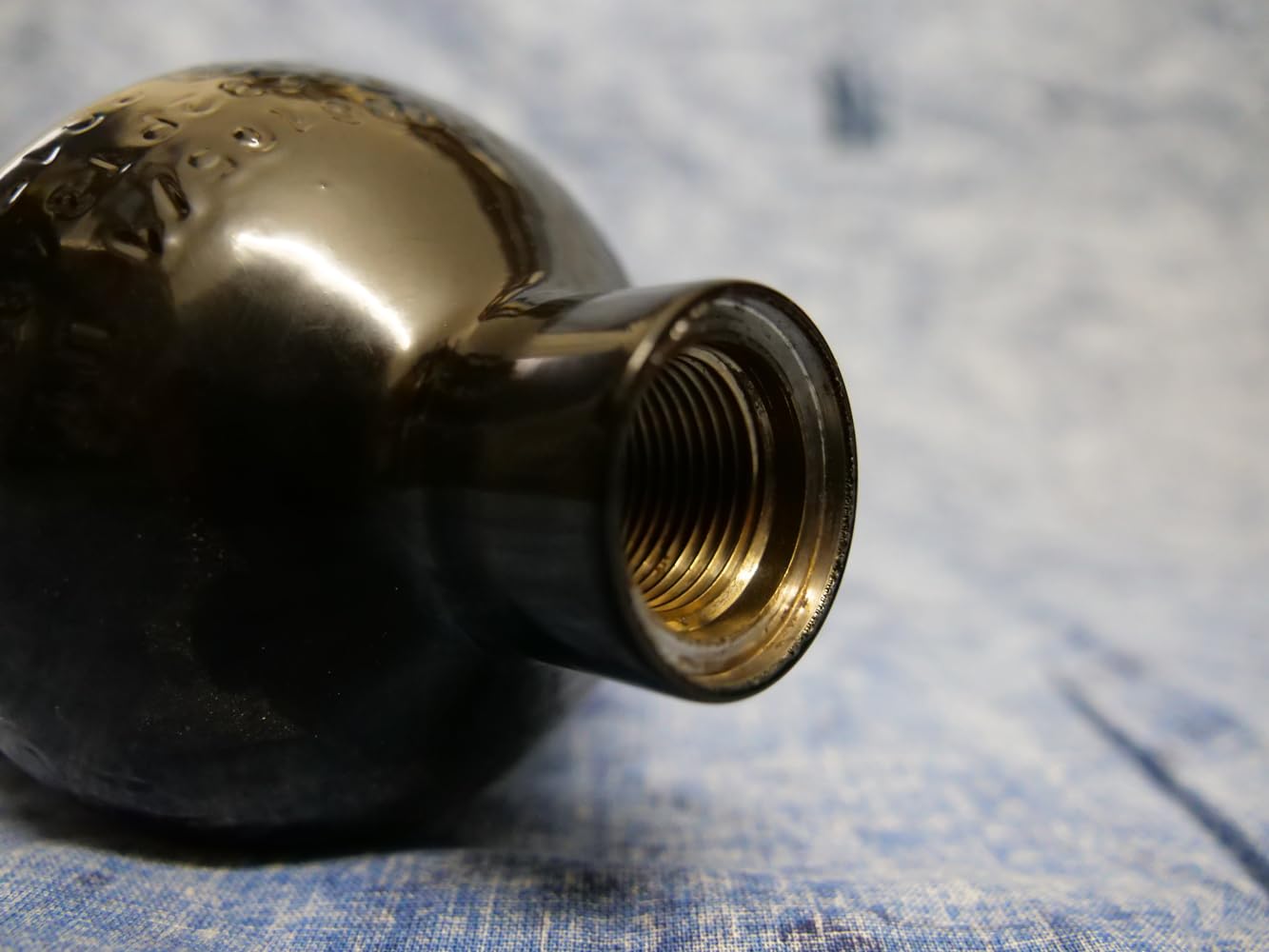 Stahlflasche/Tauchflasche 3 Liter 300 bar 100mm M25x2 ohne Ventil schwarz