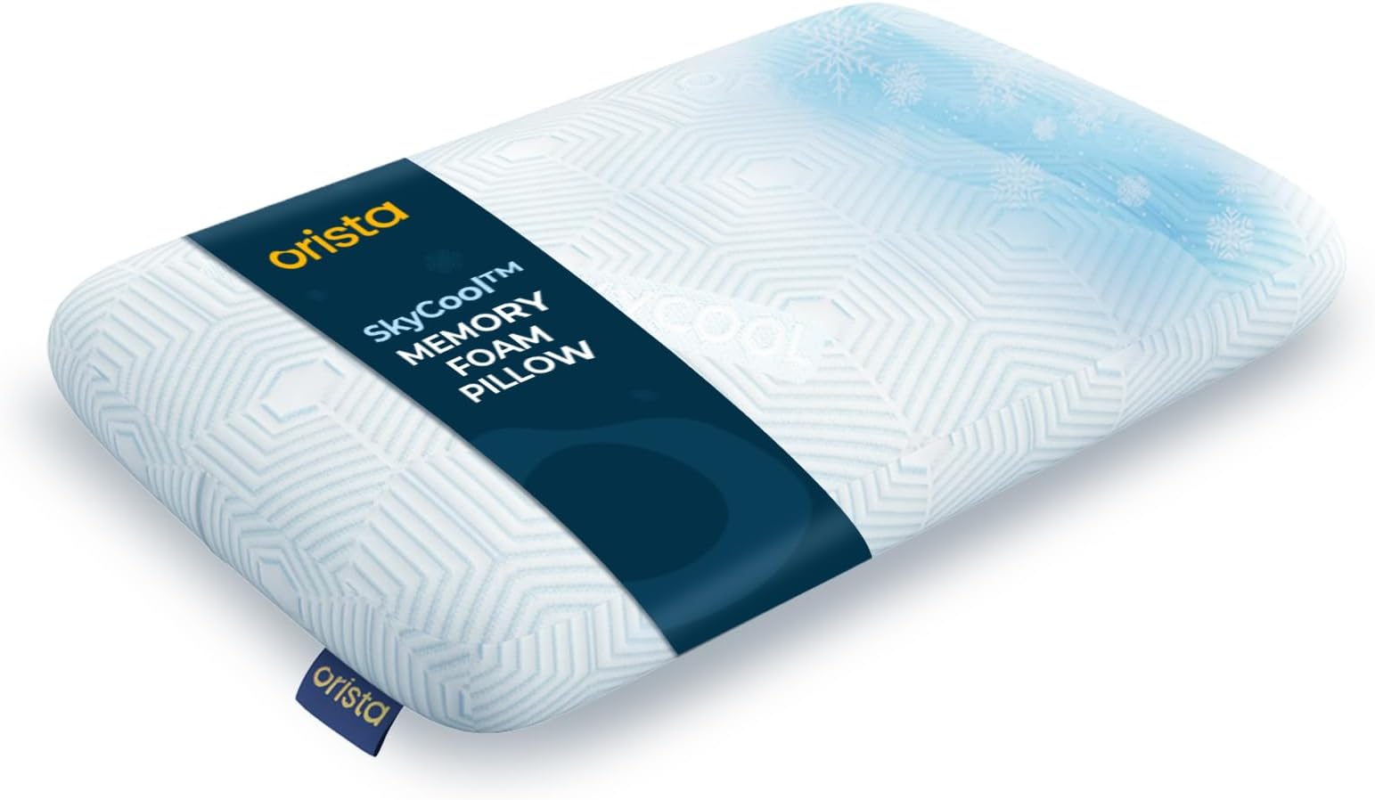 Orista SkyCoolโข Memory Foam Pillow โ Standard Size, Contour Support, Breathable Cover, Ergonomic for Back & Side Sleepers, Ideal for Cool, Restful Sleep| 20 x 13 x 5 Inch