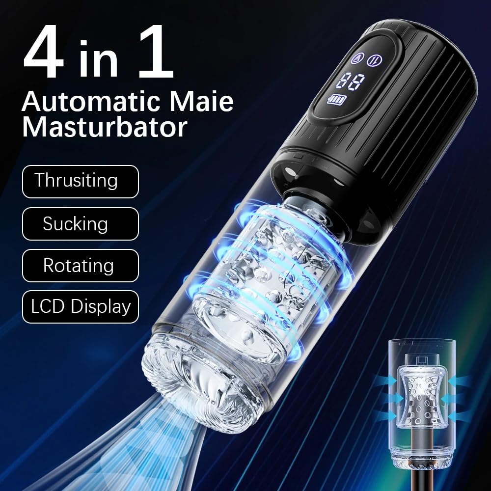 Amazon.com: Automatic Male Masturbator Telescopic Rotation Sucking Vagina  Masturbation Sex Toys Adult Goods for Men Man Masturbators Cup (FJB101-BK)  : Health & Household