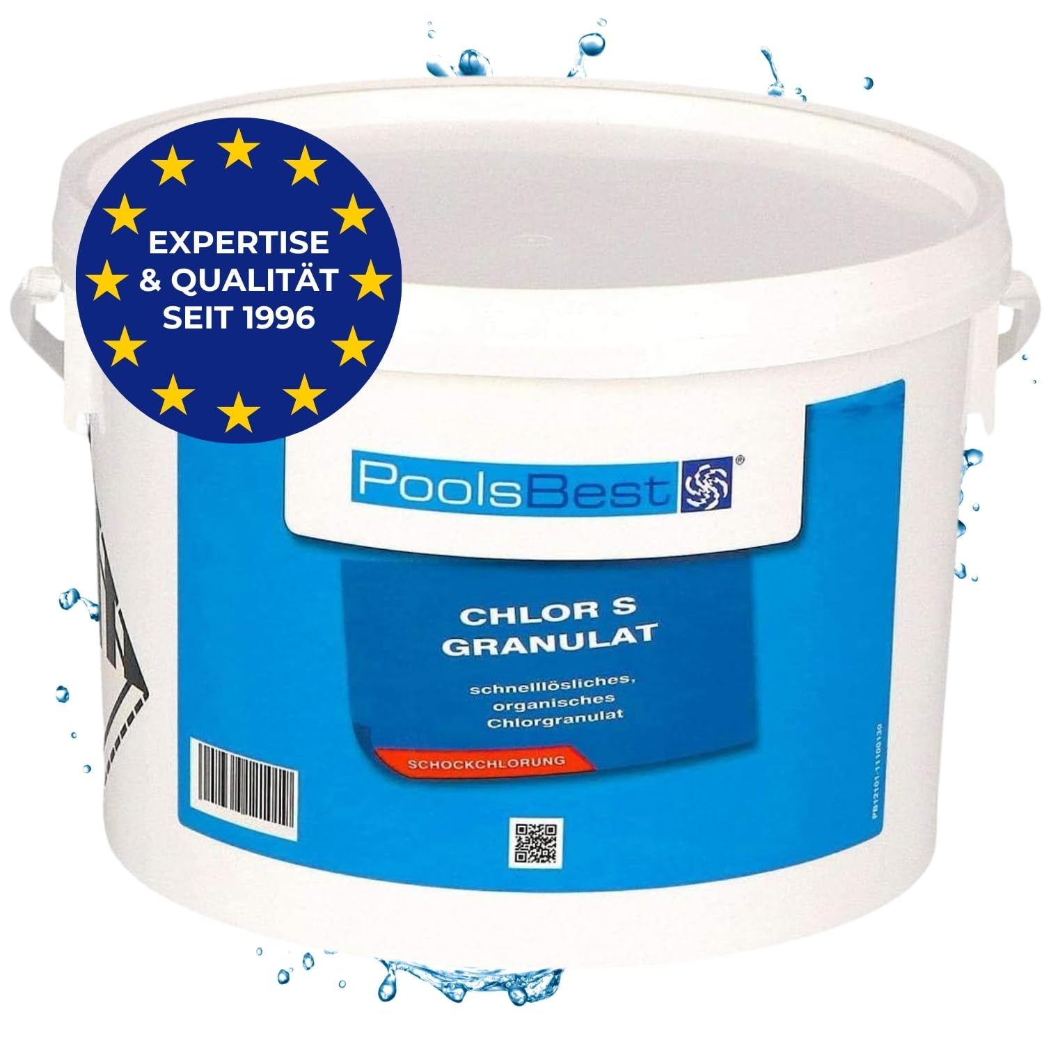 PoolsBest 3kg Chlor S Granulat I schnelllösliches Chlorgranulat-Pulver mit 56% organischem Aktiv-Chlor I Schnellchlor-Granulat zur Poolreinigung I pH-neutrale Stoßchlorung & Schnelldesinfektion