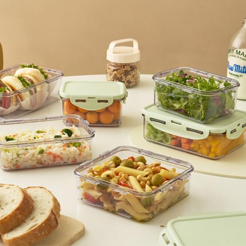 Image of LocknLock Bisfree Pure Airtight Food Storage Container 1100ML | Leakproof & BPA-Free Plastic Box | Kitchen Organizer for Snacks, Spices, Fruits & Meal Portions - Light Green