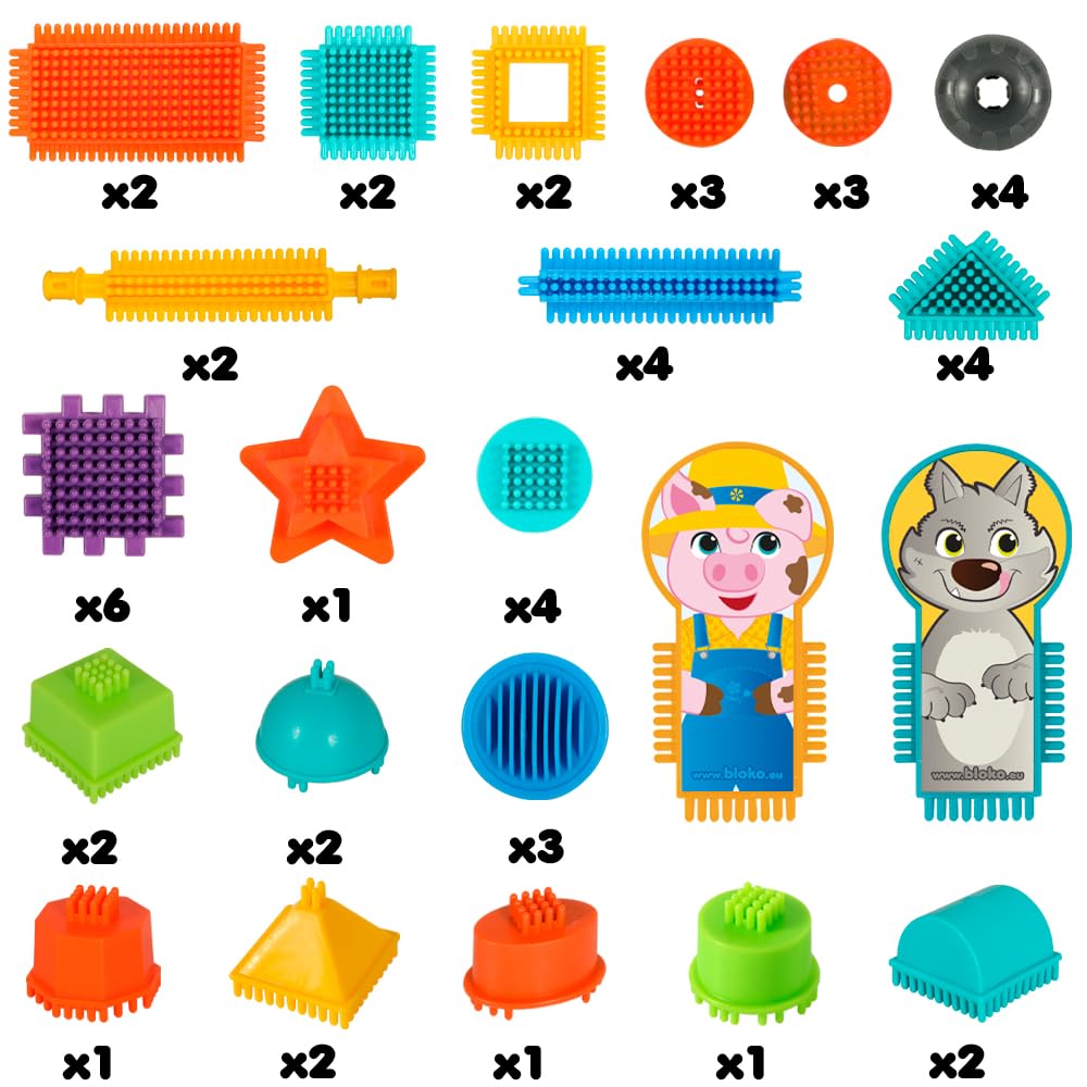 Schleich Wolf Lilliputiens - Fingerpuppenset Die DREI Kleinen Schweinchen -  4 Lustige Figuren - Sensorisches Und Interaktives Spielzeug Für Babys -  Fingerspielzeug Für Frühförderung - Ab 12 Monaten - 83408 Wolf Stofftier  Groß, image size:1000x1000