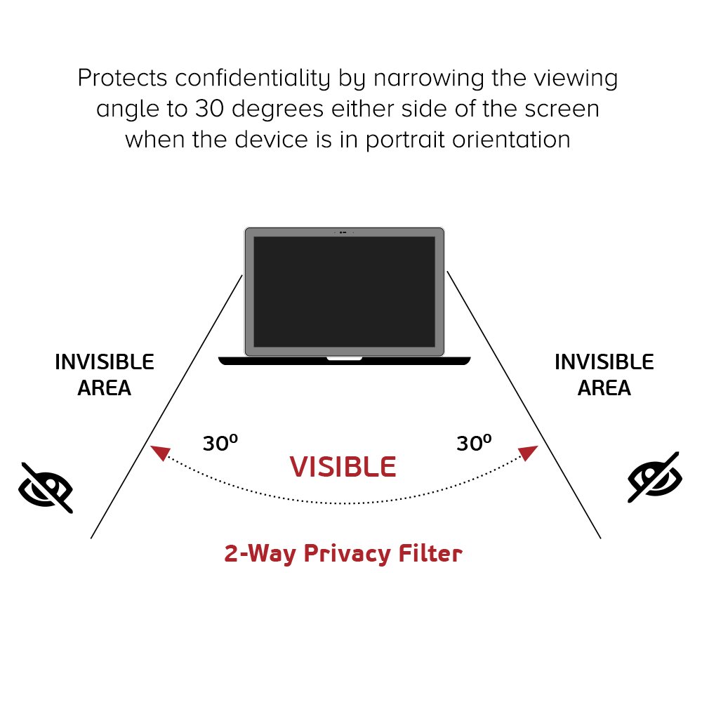 Anti Spy Blickschutz Filter für Fujitsu Stylistic Q584 Filter Sichtschutz