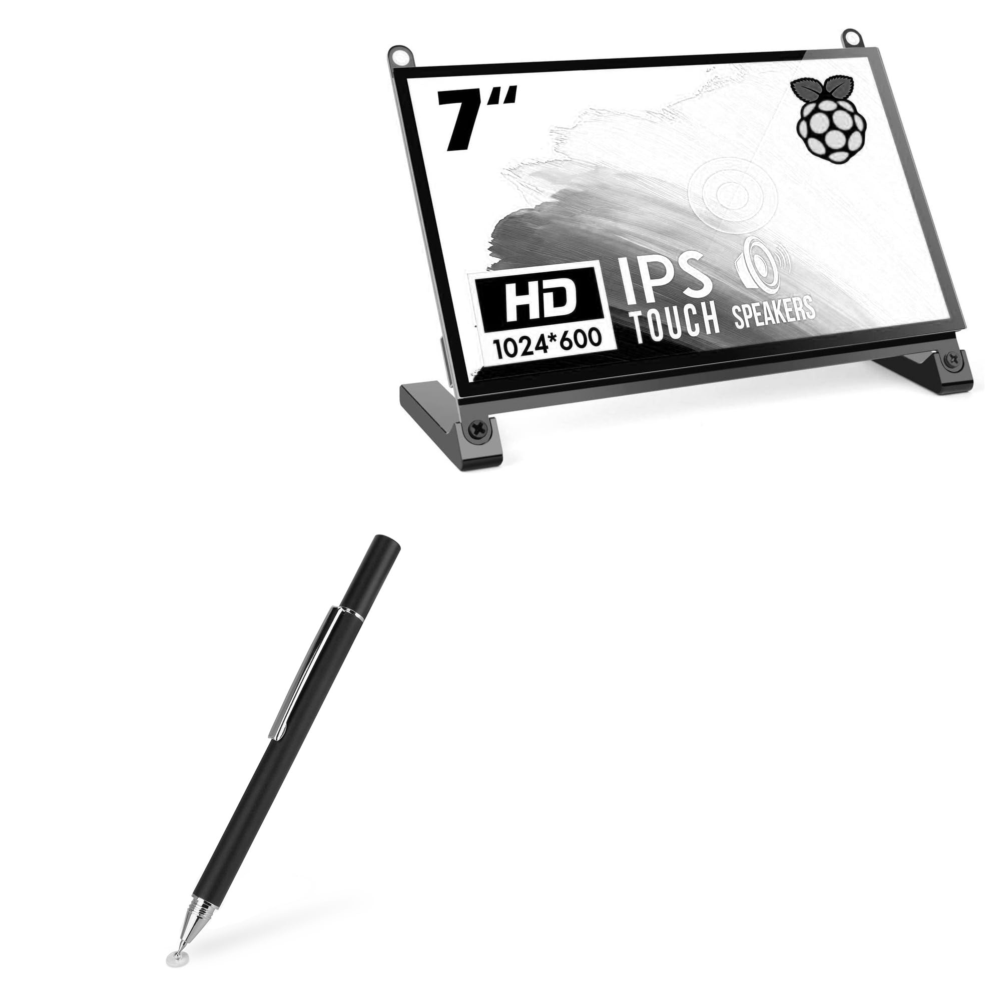 BoxWave Stylus Pen Compatible with ROADOM Raspberry Pi Screen Responsive Smooth Touch (7 in) - FineTouch Capacitive Stylus, Super Precise Stylus Pen - Jet Black