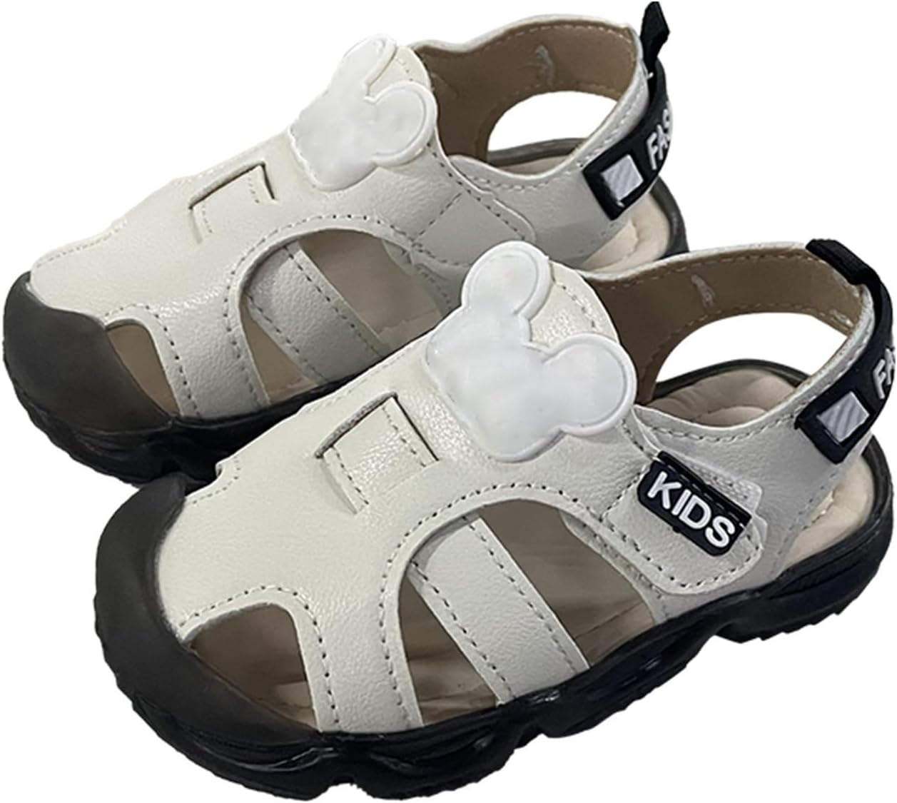 Toddler Baby Boys Girls Light Up Sandals Closed Toe Soft Bottom Cartoon Sandals Summer Fashion Walking Shoes