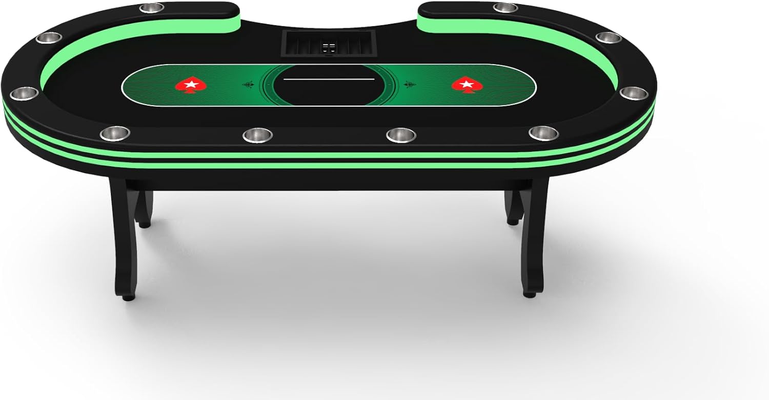 WPT レッドデザイン ポーカーテーブル新品未使用 LEDポーカーテーブル