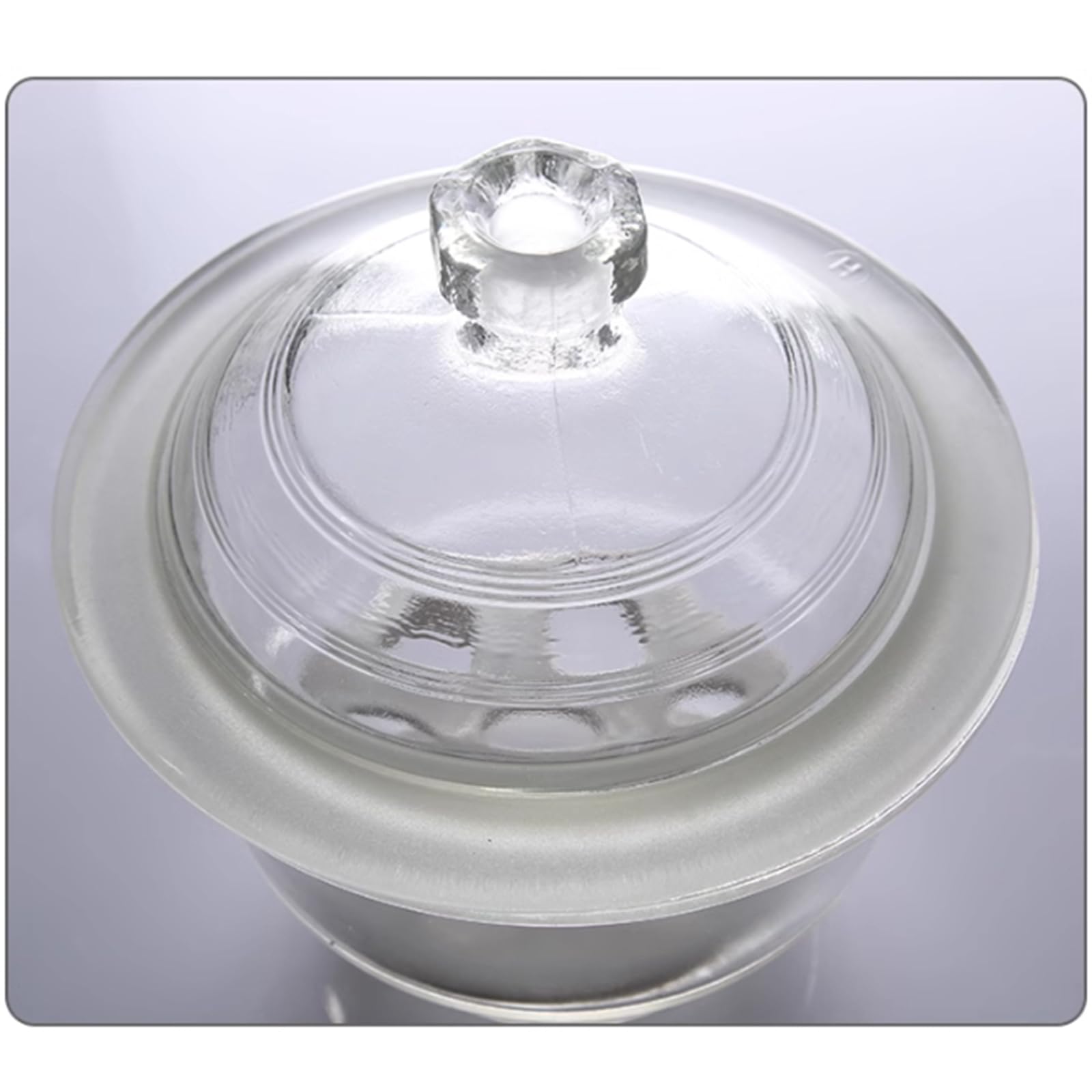 Desecador De Vacío De Vidrio, Desecador De Vacío De Alta Transparencia, con Tapa De Perilla Y Placa De Porcelana, Almacenamiento De Secador