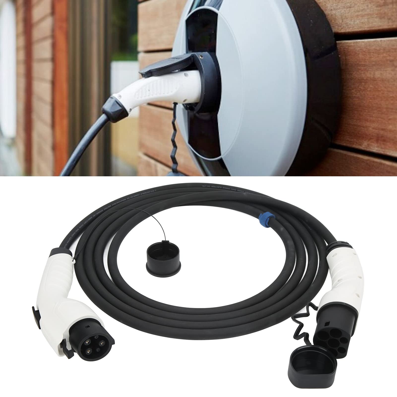 Acouto Wtyczka Pojazdu Elektrycznego Typ 1 do Typu 2 250 V 32 A 7,2 KW Kabel EV z Certyfikatem CE TUV Kabel EV 250 V Pojazdu Elektrycznego Typu 1 do Wtyczka J1772 Cha CordEV
