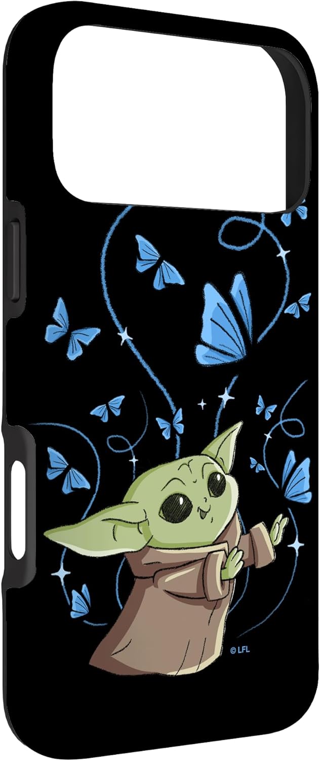Star Wars The Mandalorian The Child with Blue Butterflies Case for iPhone 17 Pro Max