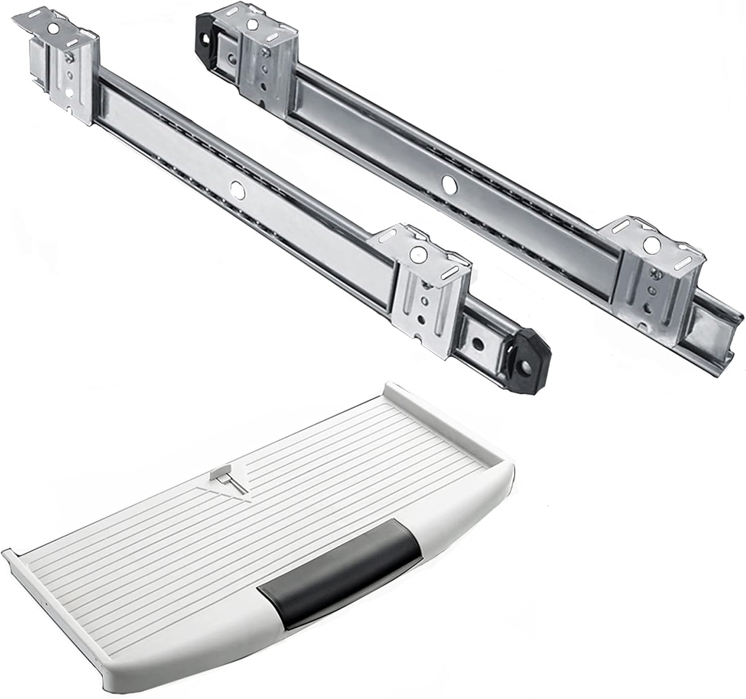 Sliding Keyboard Shelf, Heavy Duty Ball Bearing Drawer Runners, Under