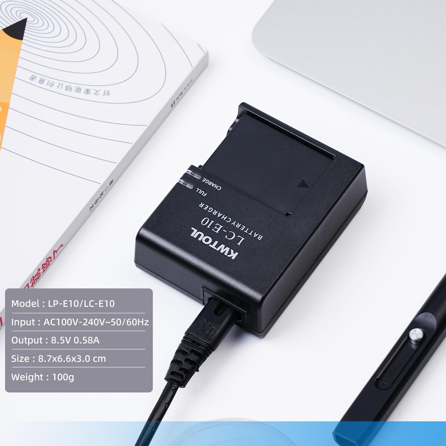 LC-E10 LC-E10C Quick Battery Charger for LP-E10 LC-E10E Battery Compatible with Canon EOS Rebel T7 T6 T5 T3 T100 4000D 3000D 2000D 1500D 1300D 1200D 1100D DSLR Digital Camera