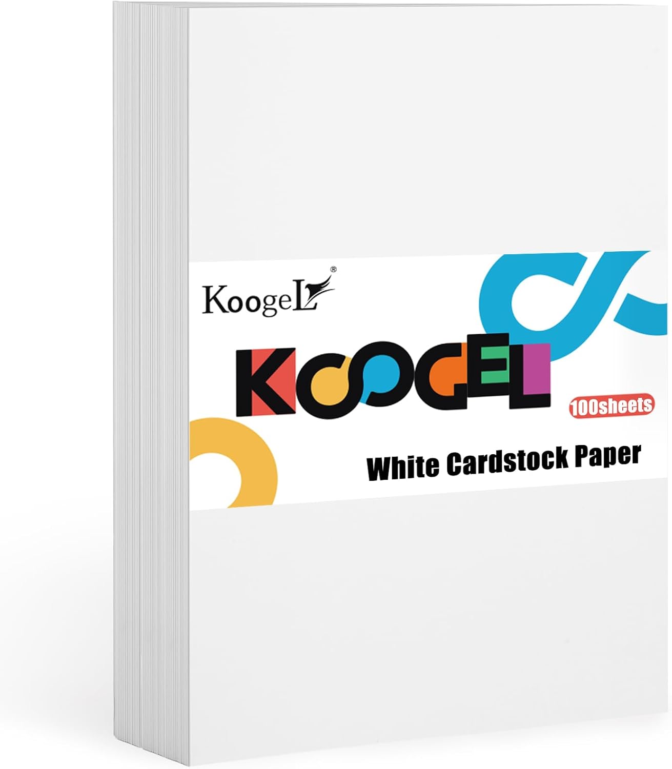 Koogel 100 Sheets Craft Cardstock, 5 x 7inch Cardstock Paper White Cardstock for Kids Art Crafts Card Invitation Making Scrapbooking