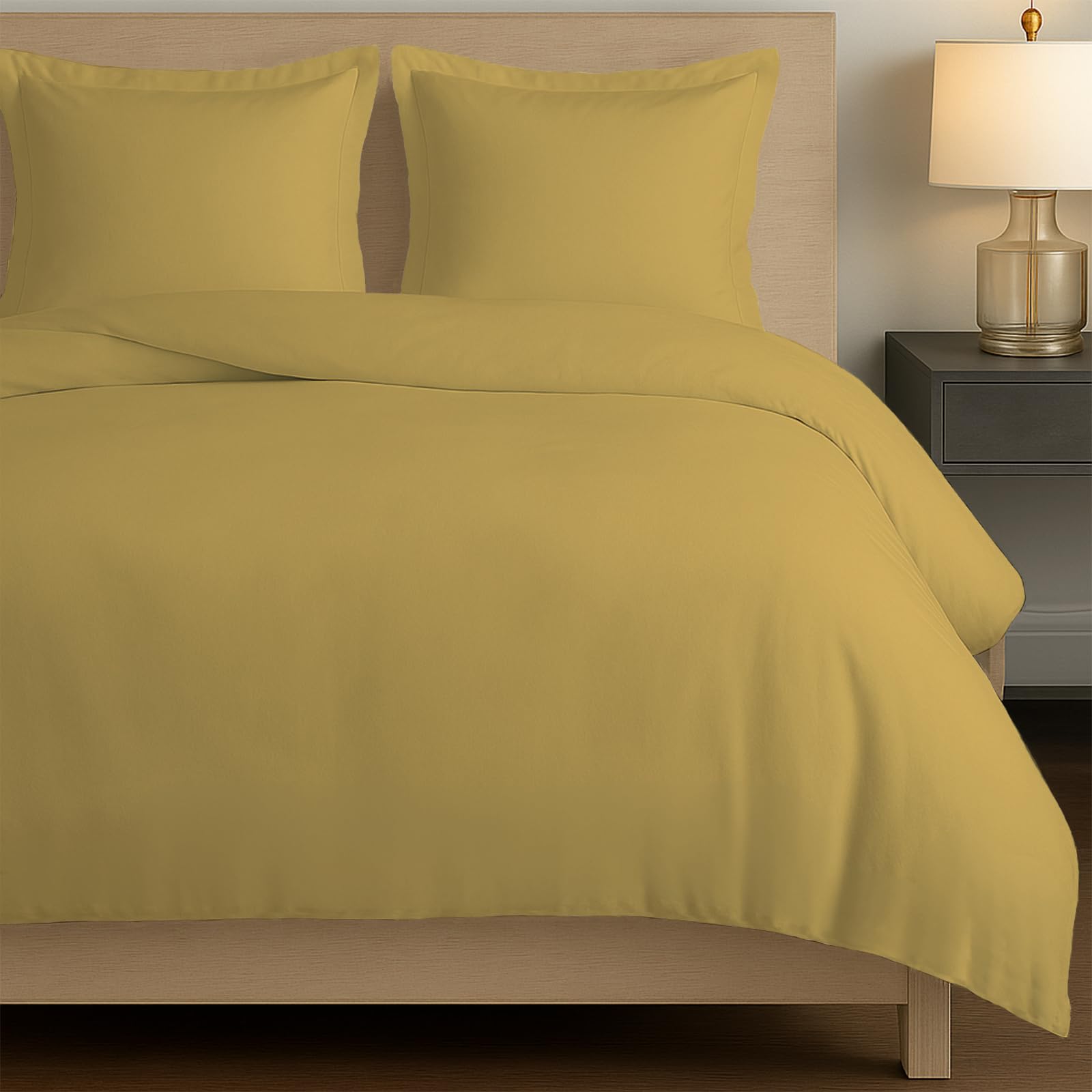 Housse de couette 220x260 cm en coton peigné pour stopper la chaleur
