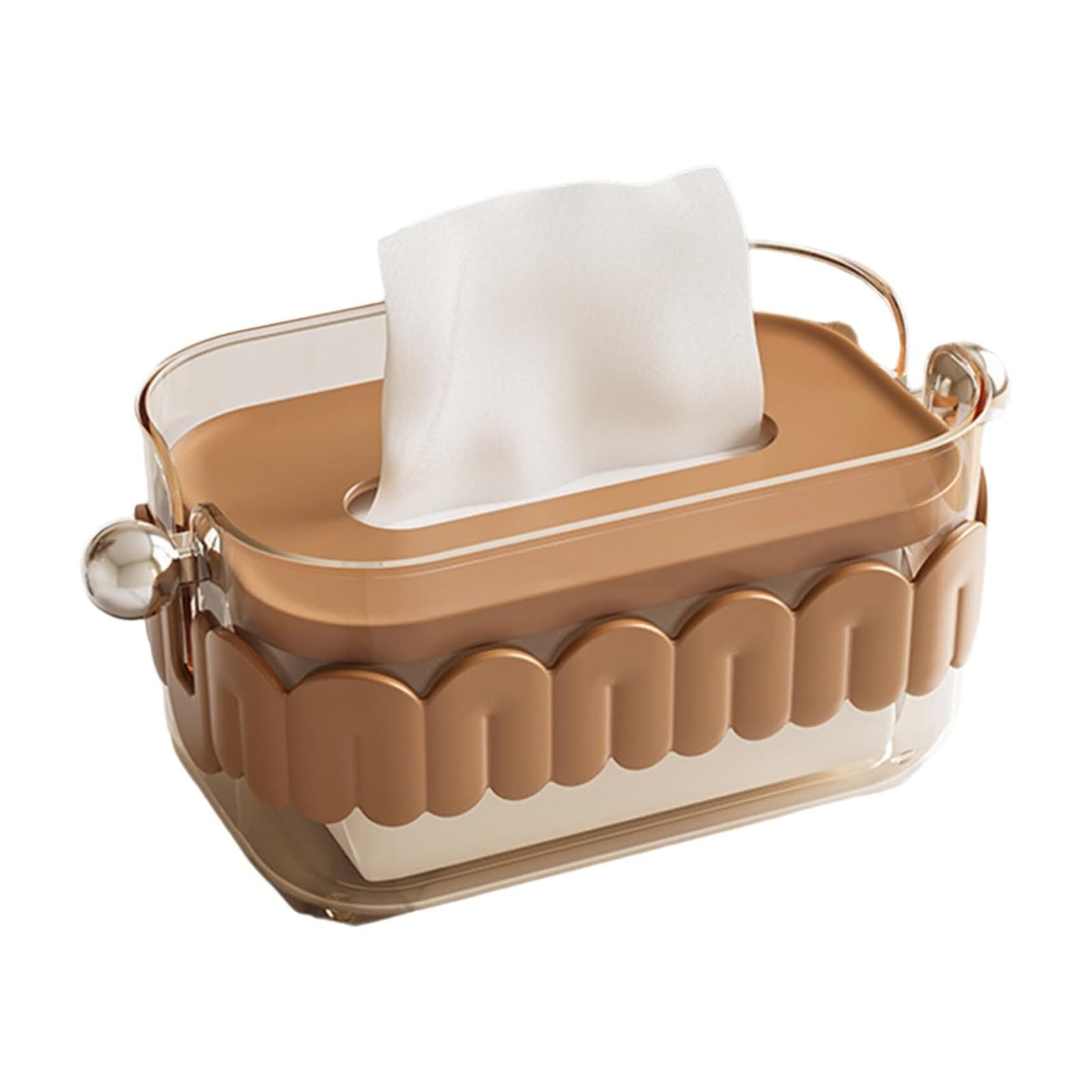 Tissue Dispenser Box Multipurpose Tissue Storage Box Holder With Easy Access Designs Apartment Must Haves(Brown)