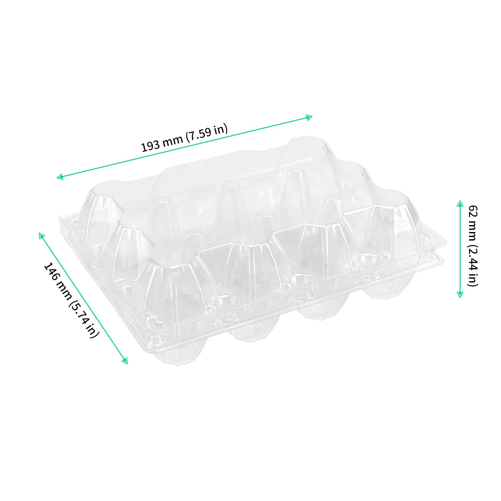 FUNSUEI 100 Stück Kunststoff Eierkarton 12er, Transparent Plastik Eierschachtel Eieraufbewahrung für Eierlagerung, Umsetzen, 19,3 x 14,6 x 6,2 cm FUNSUEI 100 Stück Kunststoff Eierkarton 12er, Transparent Plastik Eierschachtel Eieraufbewahrung für Eierlagerung, Umsetzen, 19,3 x 14,6 x 6,2 cm