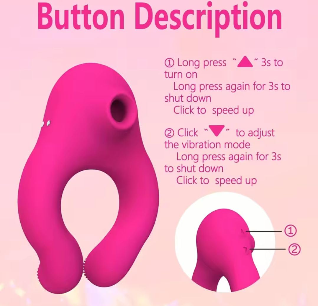 Anillo vibratorio masculino retrae la eyaculación Jūgūȅtȇš Erótìcṏš el más vendido Peņe Ānillo para Parejas, Mujér Ẹsțimulạdór Ŝuçciónạdor de Pezon Hombres jugete de moda, con 7 Modos de Vībraçióņ