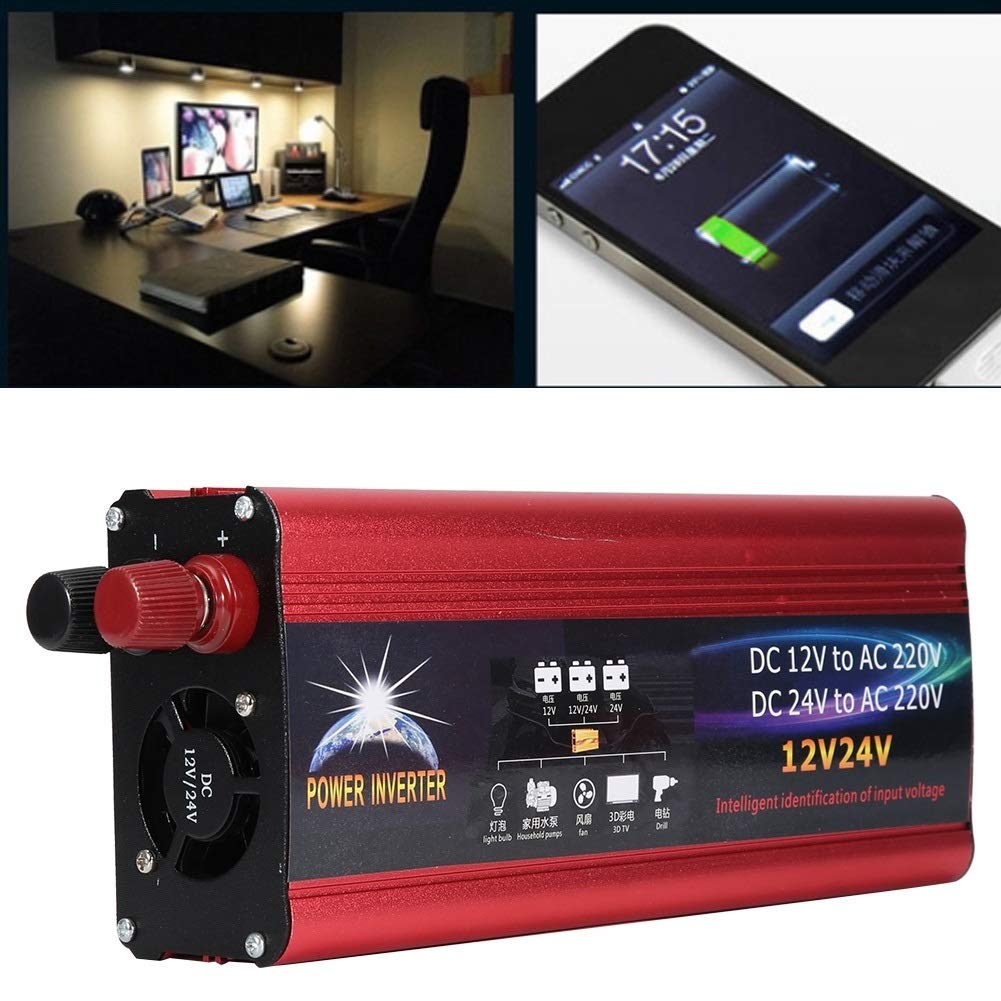 Broco Universale 12V, 24V 2000W Energia Solare Inverter convertitore da 12V a 220V