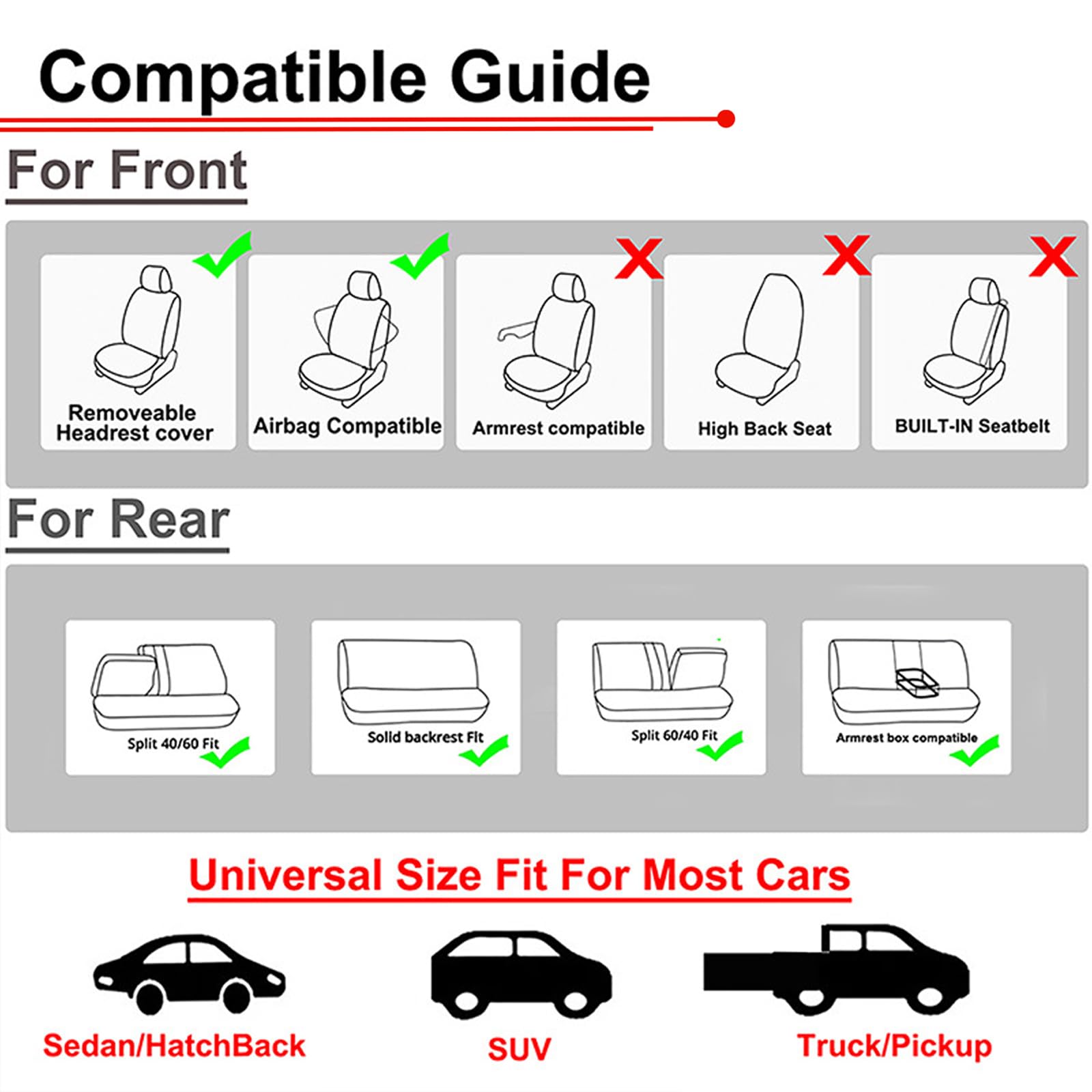 Housses de Siège Auto Complètes pour Kia EV2 2025 2026, Revêtement Imperméable en Oxford, Compatible Airbag pour Voiture SUV,B Grey
