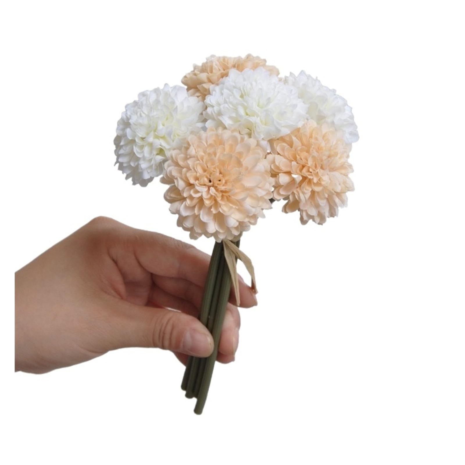 6pcs Simulation Flower Artificial Auditorium Decoration(White Champagne)