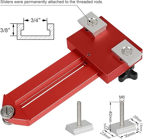 Miniatura 4 de Sierra de mesa versión definitiva, guía de plantilla fina para cortes de tiras estrechas repetidas, funciona con mesa de enrutador y sierra de cinta