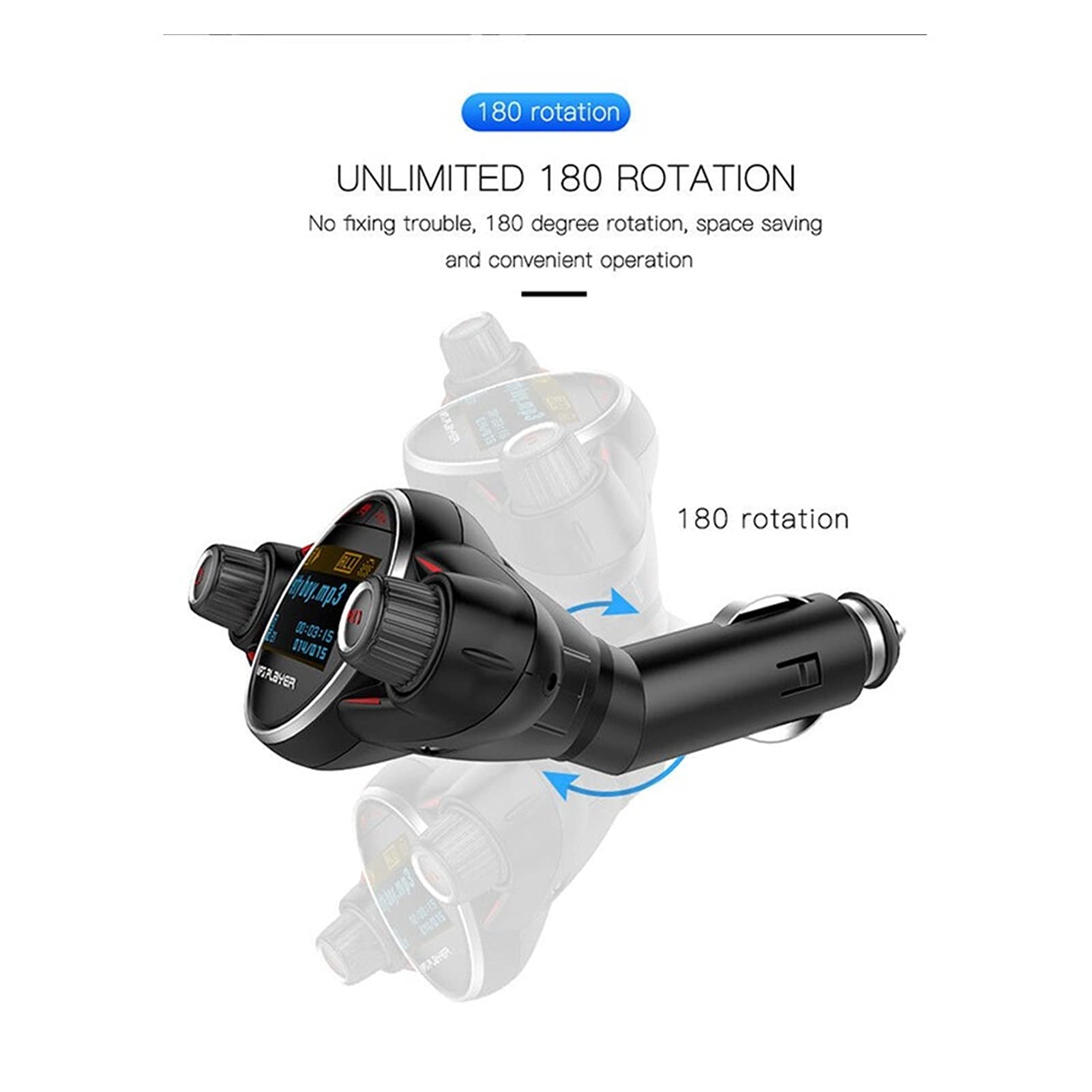 Adattatore Audio Bluetooth. Auto MP3 Player Wireless Bluetooth Vivafree FM. Kit Auto trasmettitore 2. 1A TF AUX. Audio USB Caricabatterie LCD. Display Car. FM. Modulatore