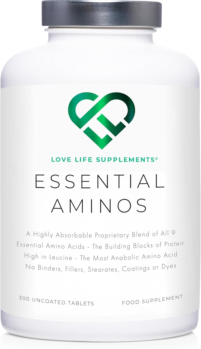 Essential Amino Acids - All 9 EAA Amino Acids with All 3 BCAA's Plus 6 ...