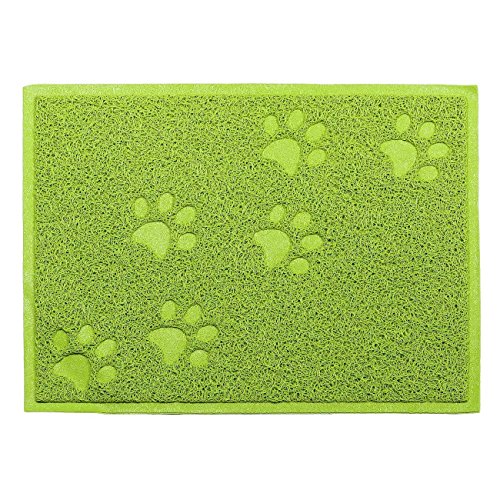 SUAVER Tapis pour Bac à Litière Etanche en PVC Elastique de Haute Qualité Tapis pour Bac à Litière - 30 x 40cm (Vert) Cover