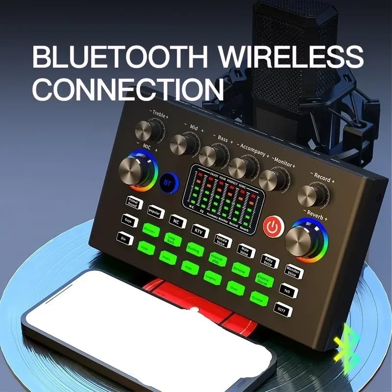 Mixer DJ, Mixer Interfaccia scheda audio live con effetti mixer DJ e podcast cambia voce