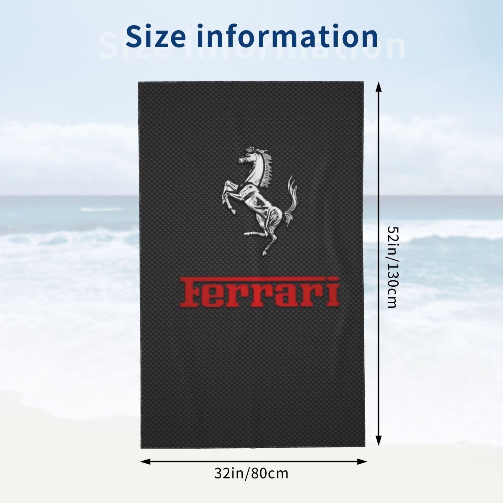 Amazon｜フェラーリ (1) マイクロファイバー バスタオル スイミング